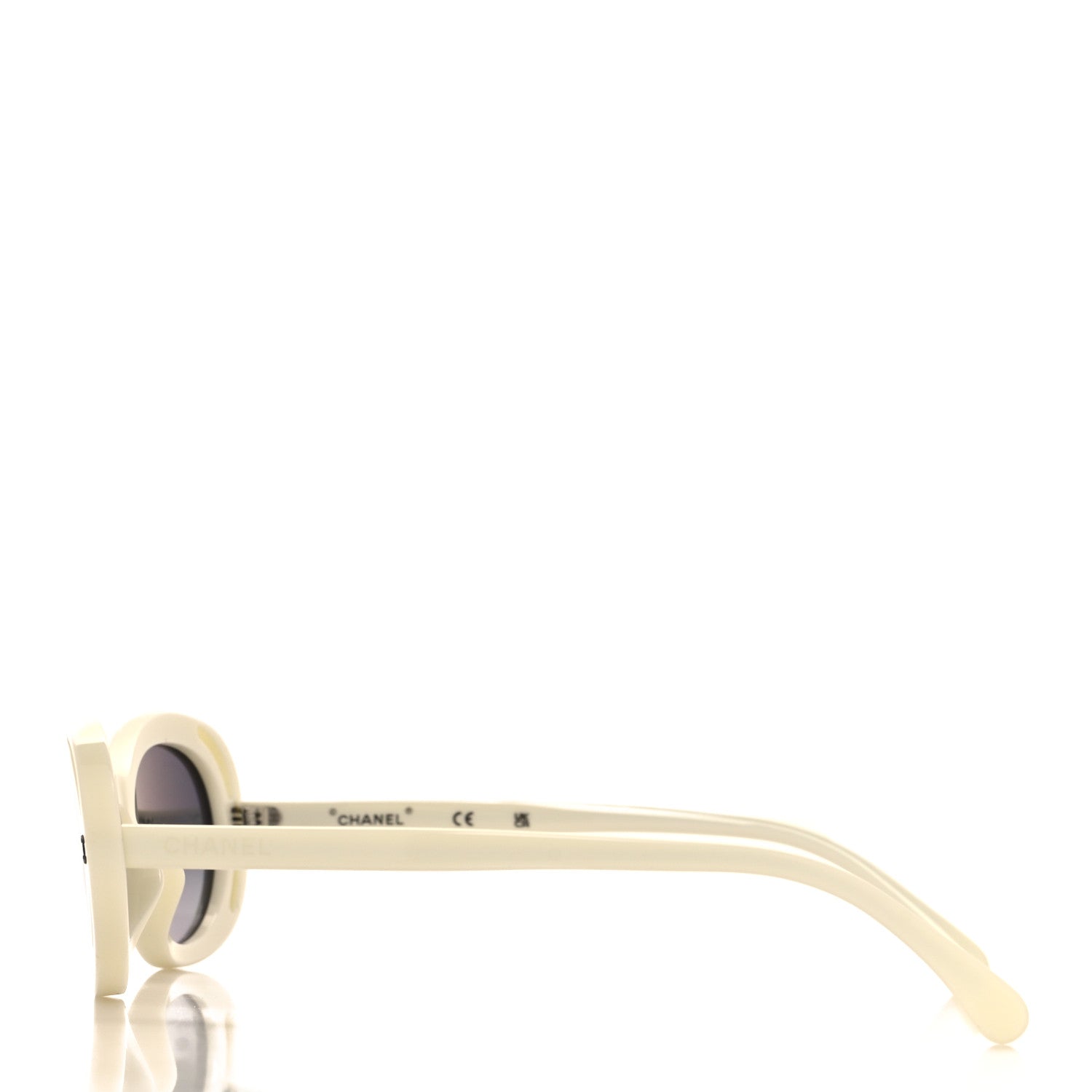 Chanel Acetate Oval Sunglasses 71571A White 3 of 7