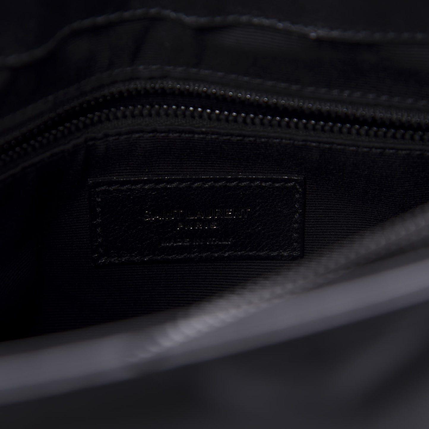 Calfskin Y Quilted Monogram Medium Loulou Chain Satchel Black