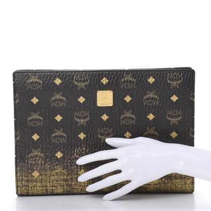 MCM Gradation Visetos Zip Pouch Black Gold 2 of 8