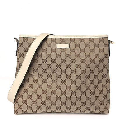 Gucci Monogram Medium Flat Messenger Bag Off White 1 of 10