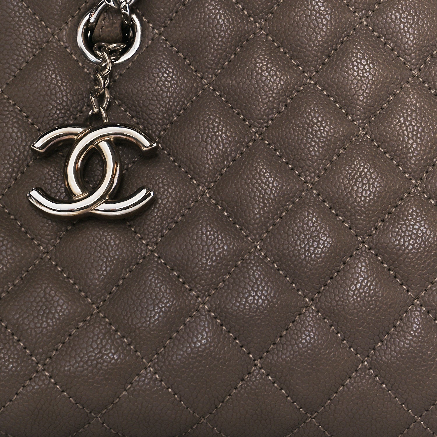 Chanel Metallic Caviar Quilted Medium Just Mademoiselle Beige 8 of 10