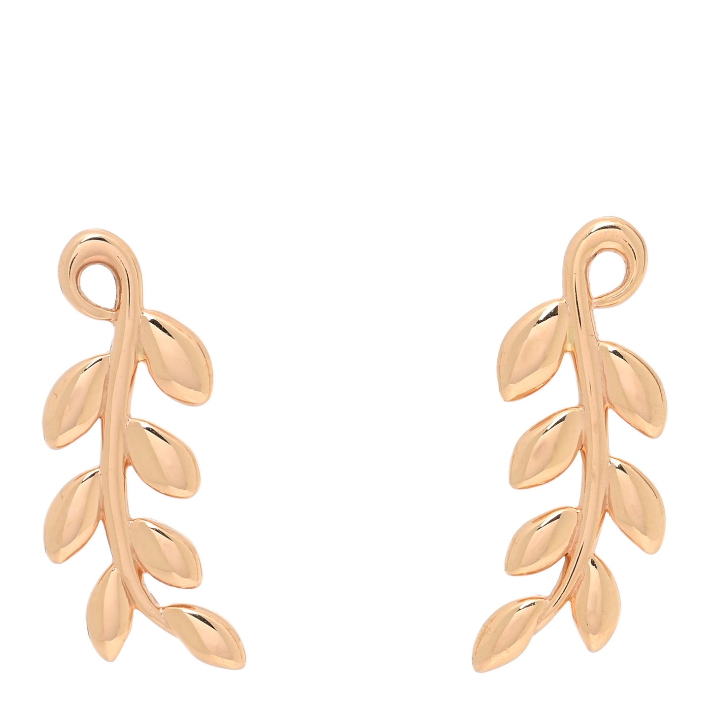 18K Rose Gold Paloma Picasso Olive Leaf Climber Earrings