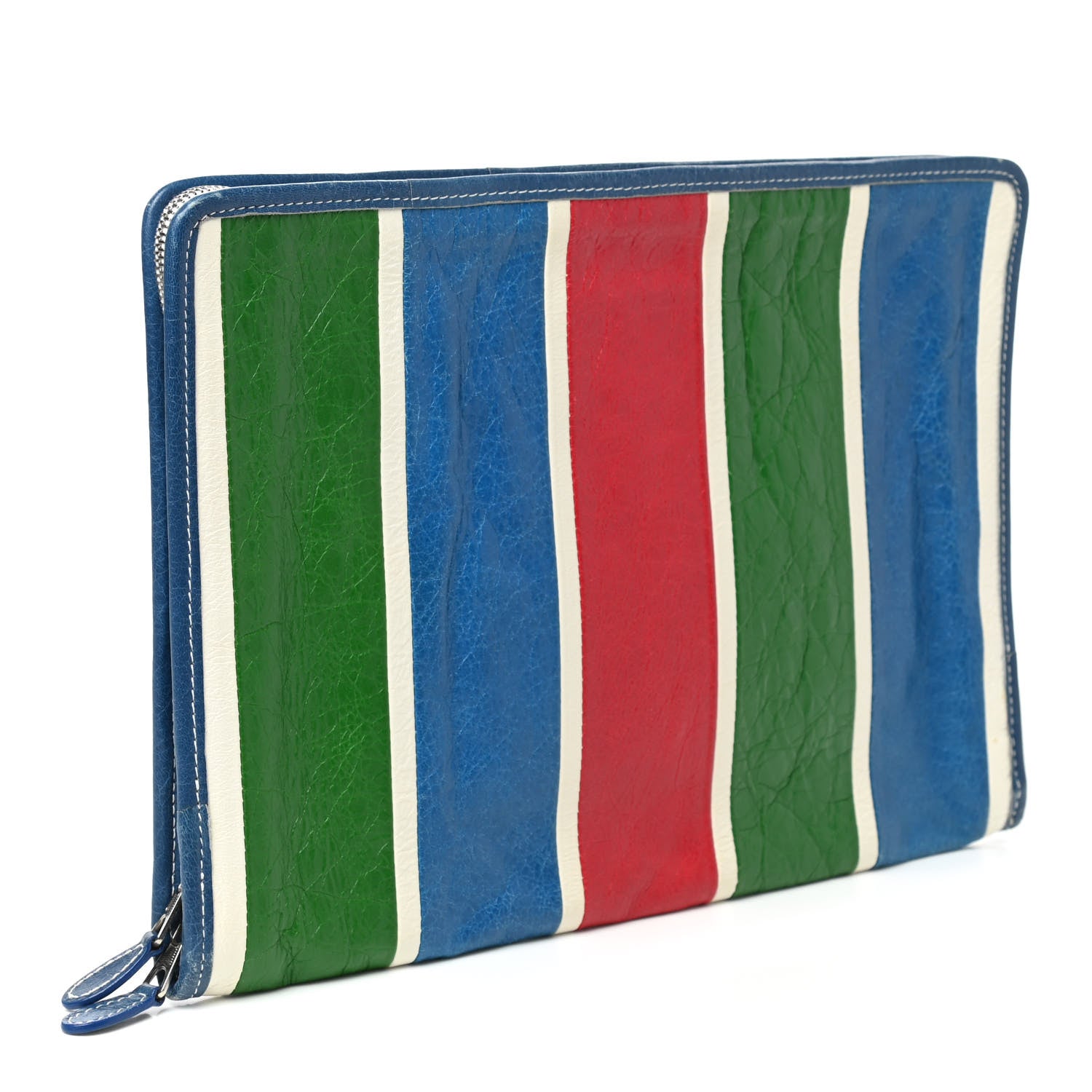 Balenciaga Veau Arena Multicolore Bazar Pouch Red White Blue Green 3 of 10