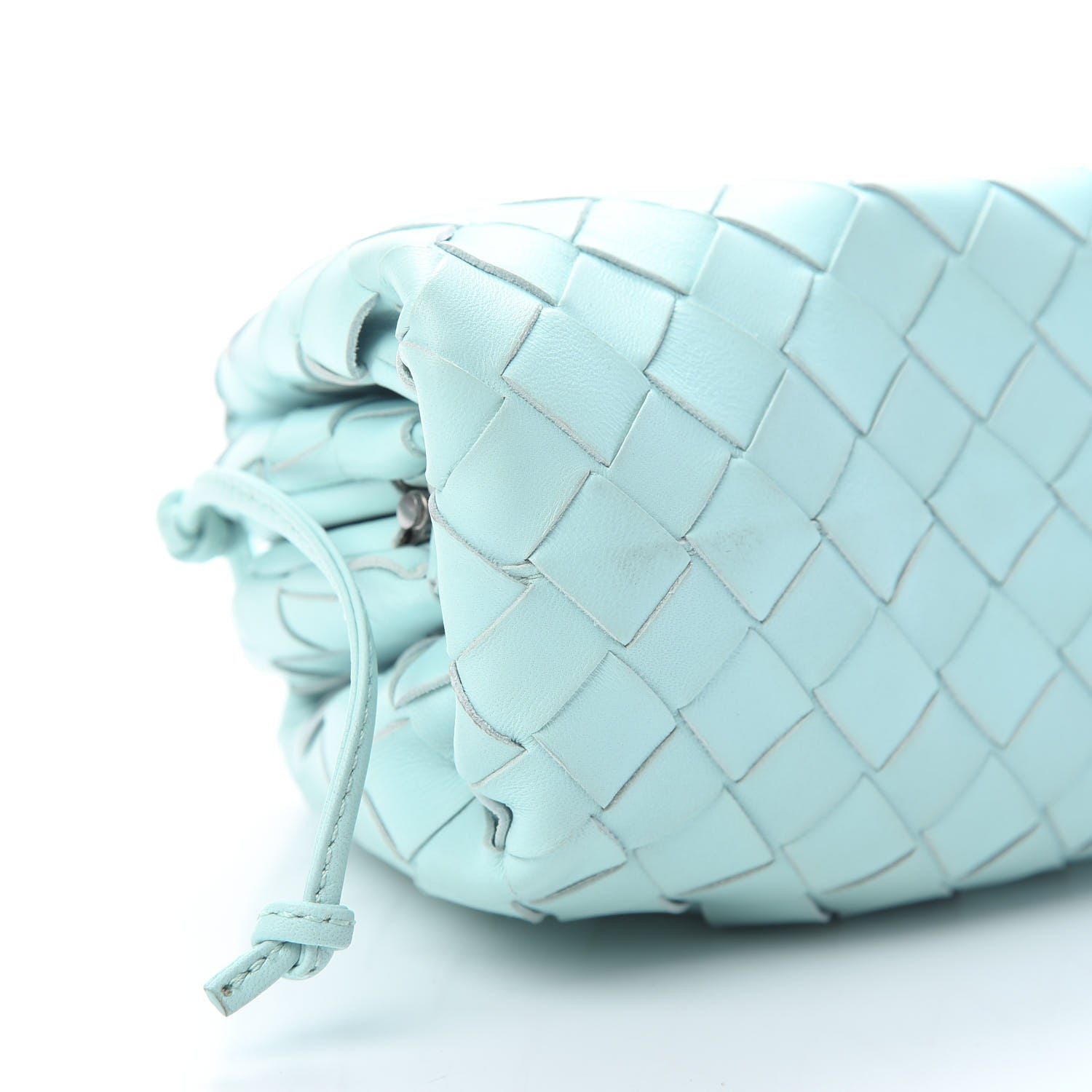 Bottega Veneta Nappa Intrecciato The Mini Pouch Topazio Silver 9 of 11