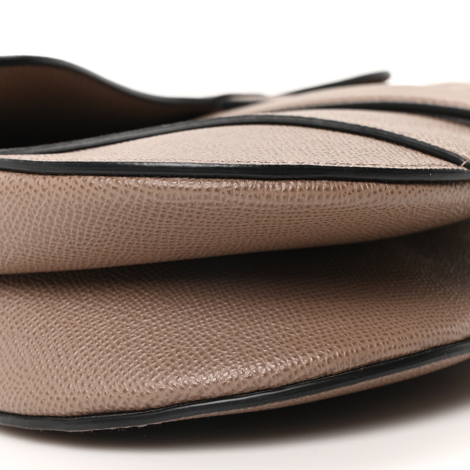 Christian Dior Grained Calfskin Saddle Bag Warm Taupe 9 of 10