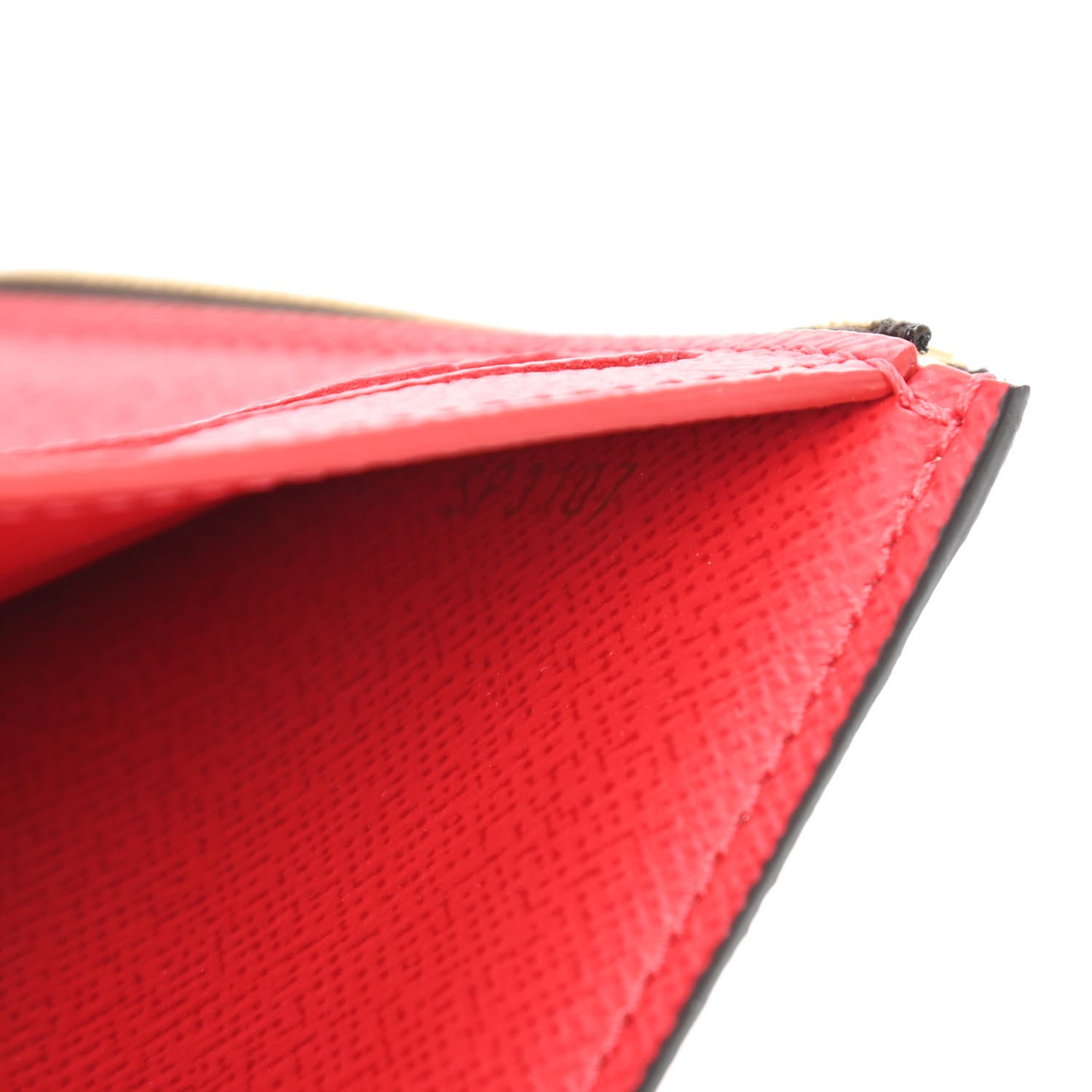 Louis Vuitton Damier Ebene Victorine Wallet Red 7 of 8