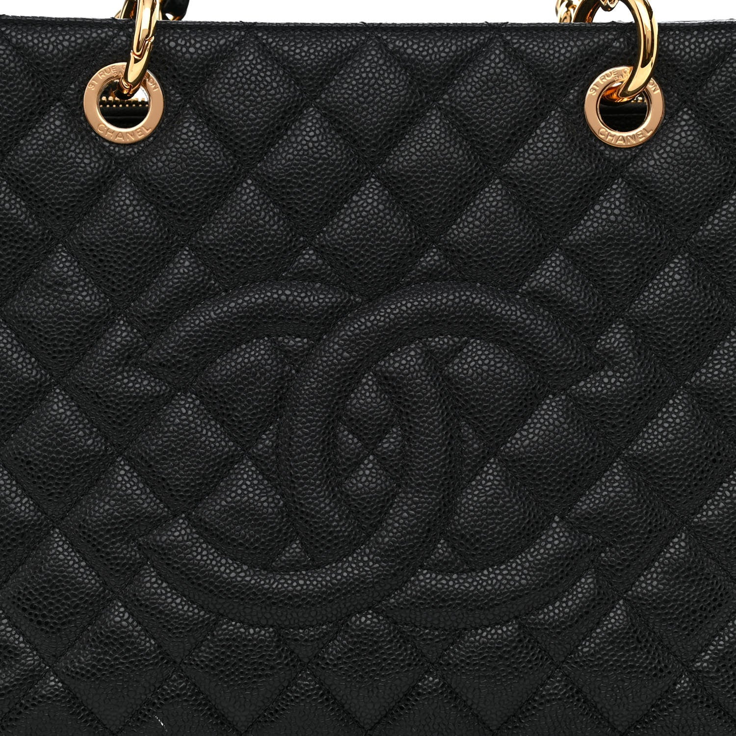 Chanel Caviar Quilted Grand Shopping Tote GST Black 8 of 10