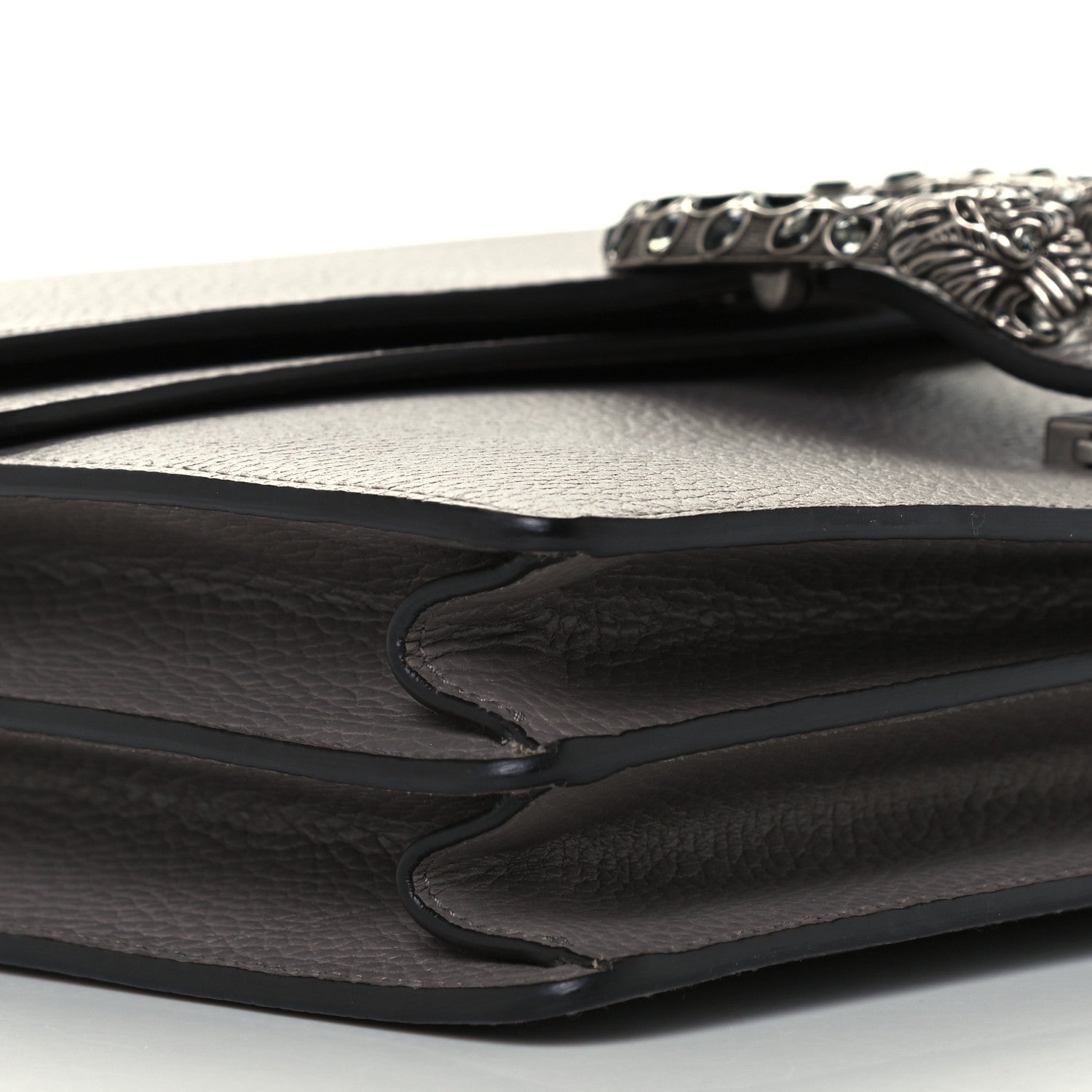 Gucci Dollar Calfskin Crystal Medium Dionysus Shoulder Bag Dusty Grey Black Diamond 11 of 12