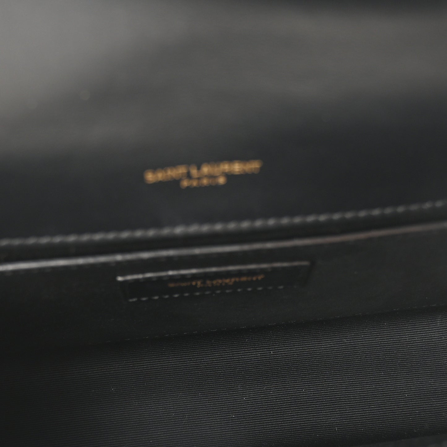 Nappa Patent Calfskin Two-Toned Small Monogram Kate Satchel Desert Sand Black