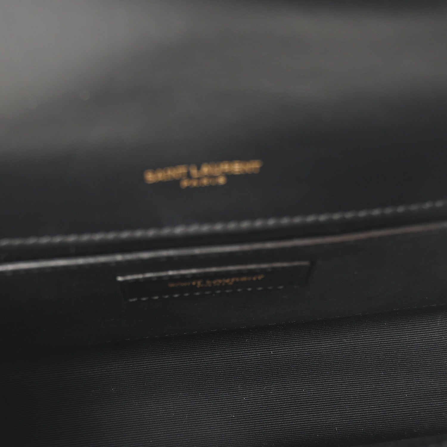Saint Laurent Nappa Patent Calfskin Two-Toned Small Monogram Kate Satchel Desert Sand Black 5 of 10