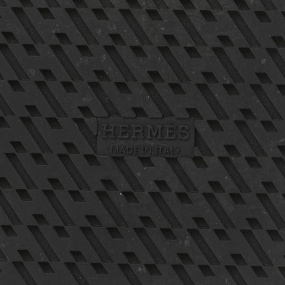 Hermes Calfskin Woolskin Mens Chypre Sandals 41.5 Black Ecru 7 of 9
