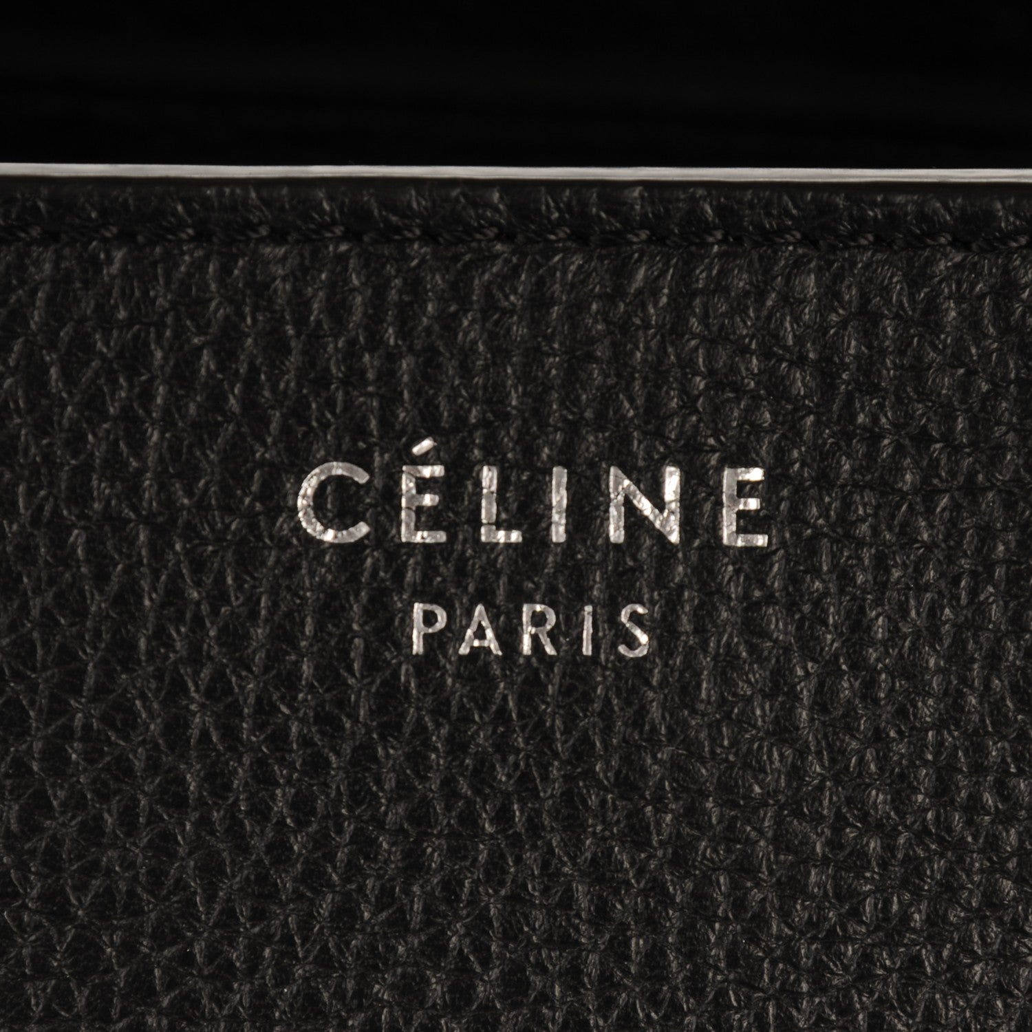 Celine Drummed Calfskin Mini Luggage Black 6 of 8