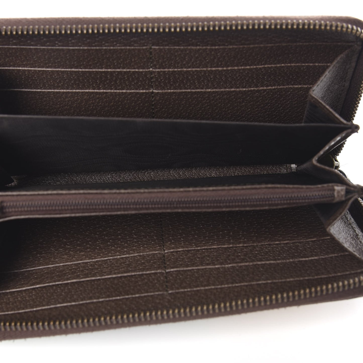 GG Supreme Monogram Bengal Zip Around Wallet Beige Yard