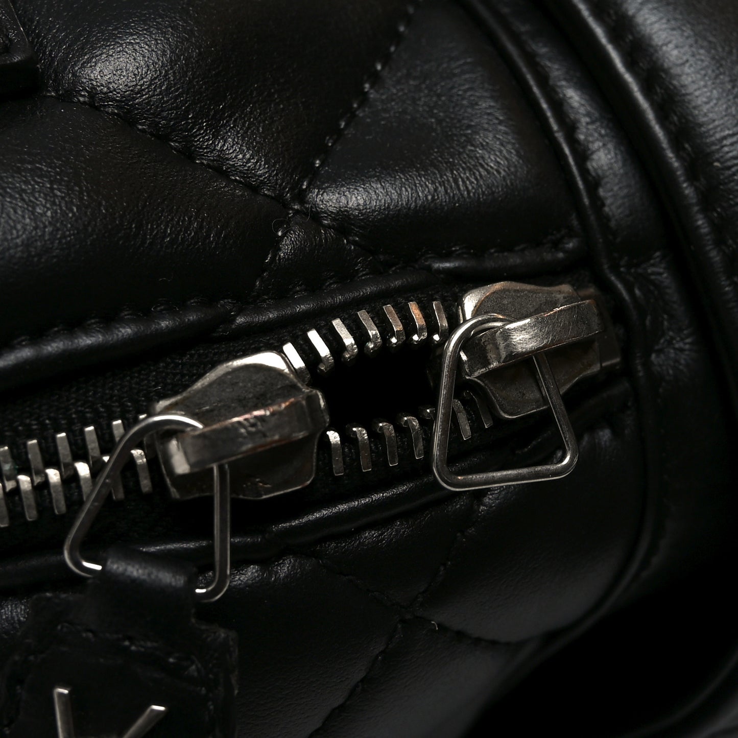 Lambskin Mixed Matelasse Joan Bowling Bag Black