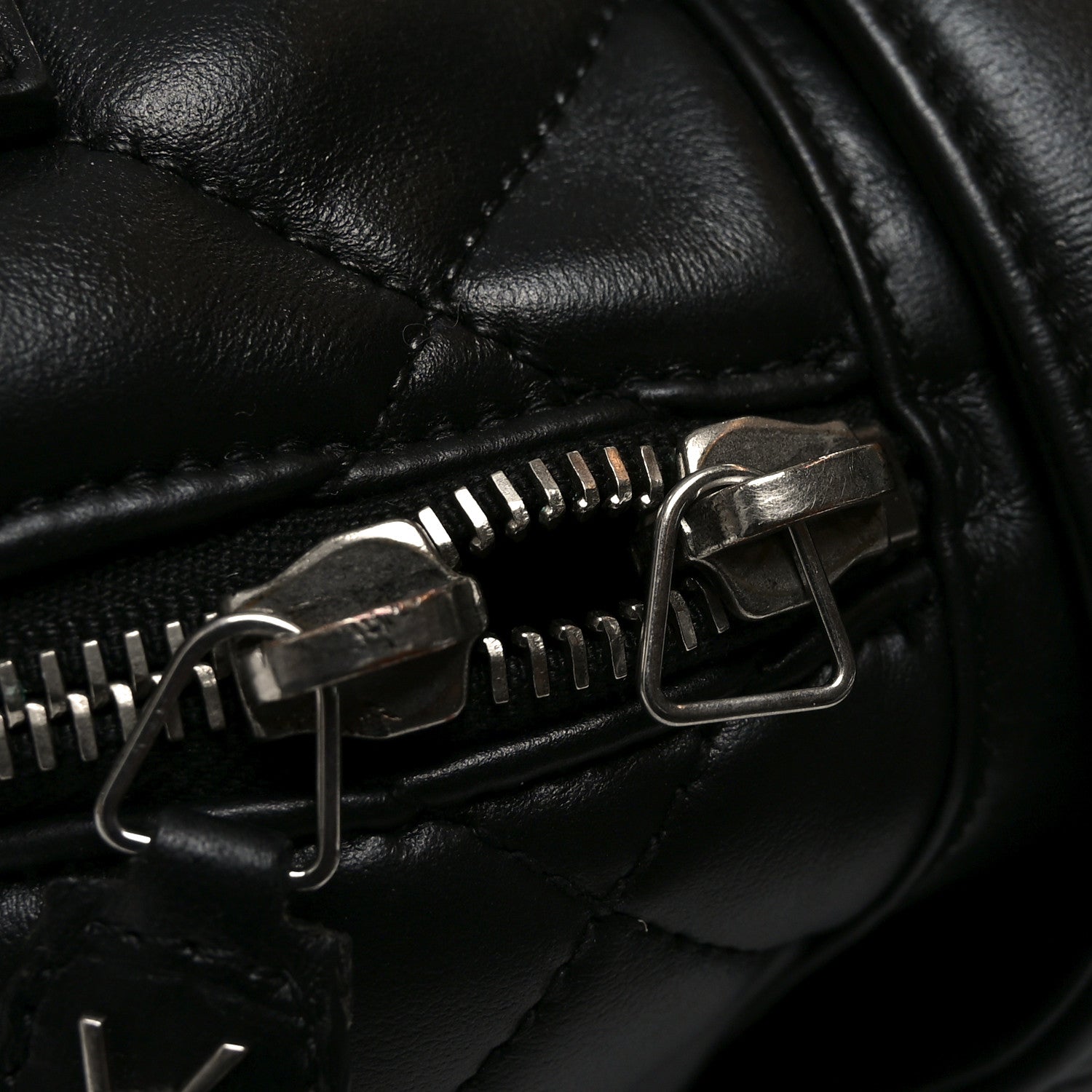 Saint Laurent Lambskin Mixed Matelasse Joan Bowling Bag Black 11 of 11