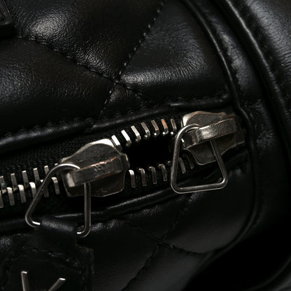 Saint Laurent Lambskin Mixed Matelasse Joan Bowling Bag Black 11 of 11