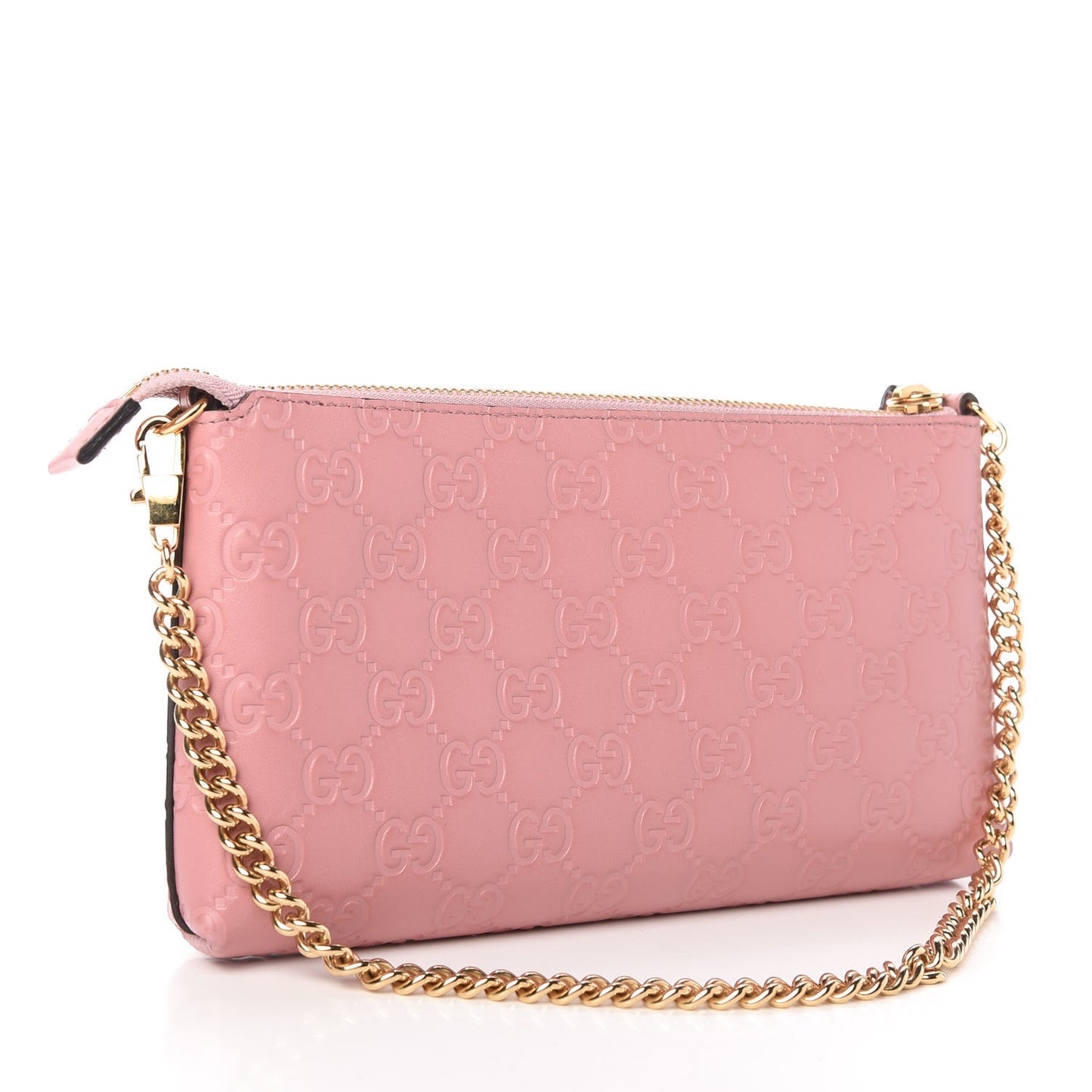 Guccissima Signature Wrist Wallet Rose Baby Candy