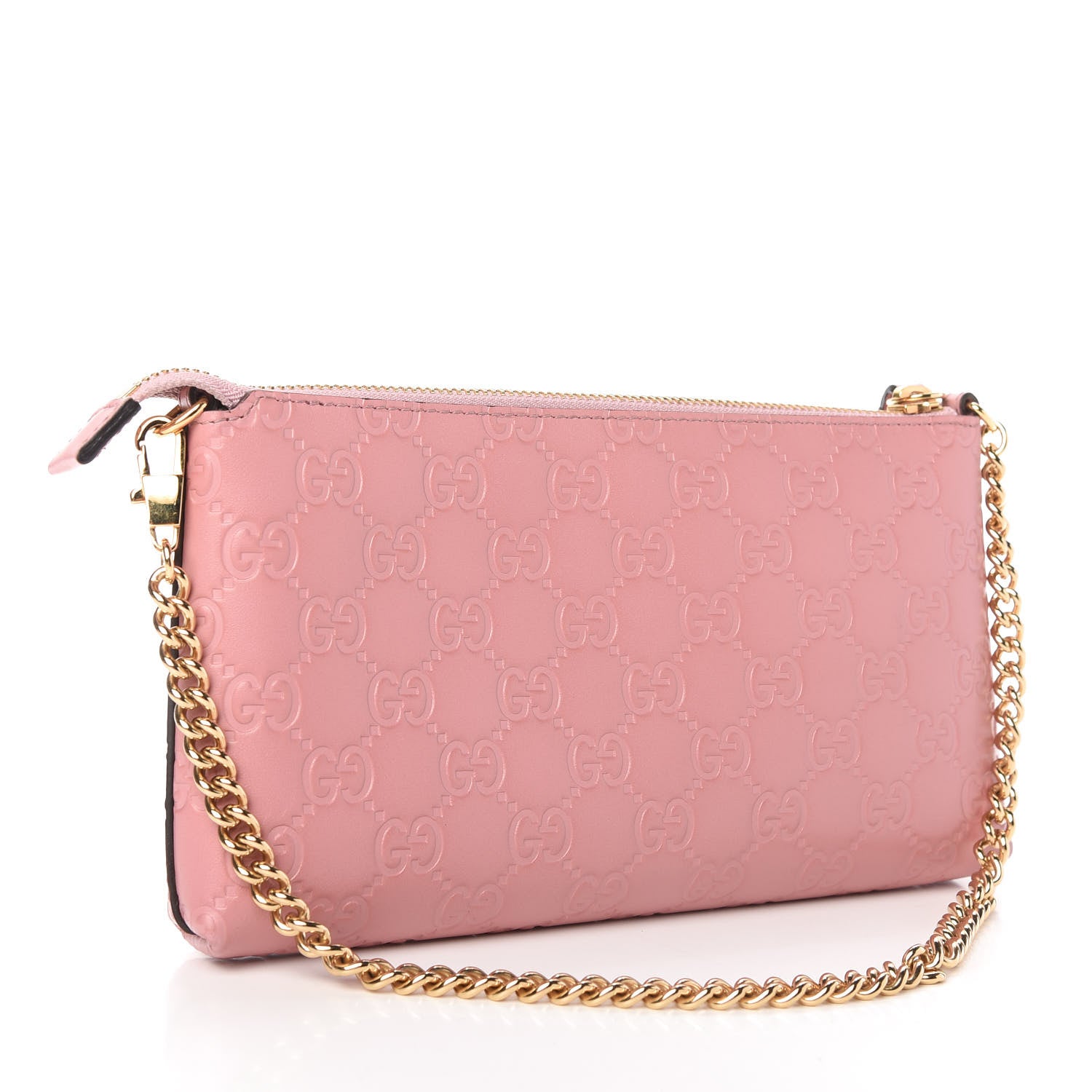 Gucci Guccissima Signature Wrist Wallet Rose Baby Candy 3 of 11