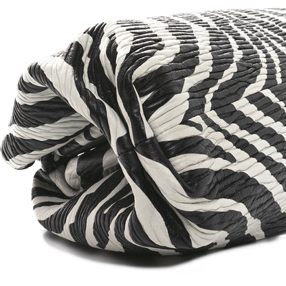 Bottega Veneta Nappa Zebra Print The Pouch Oversized Clutch White Black 10 of 11