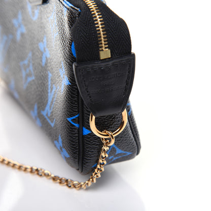 Louis Vuitton Colored Monogram Mini Pochette Accessories Blue Black 7 of 10
