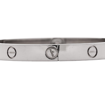 Cartier 18K White Gold LOVE Bracelet 18 3 of 7