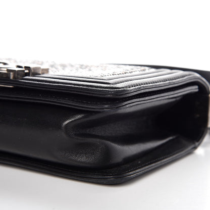 Chanel Calfskin Crystal Studded Small Studded Boy Flap Black 11 of 12