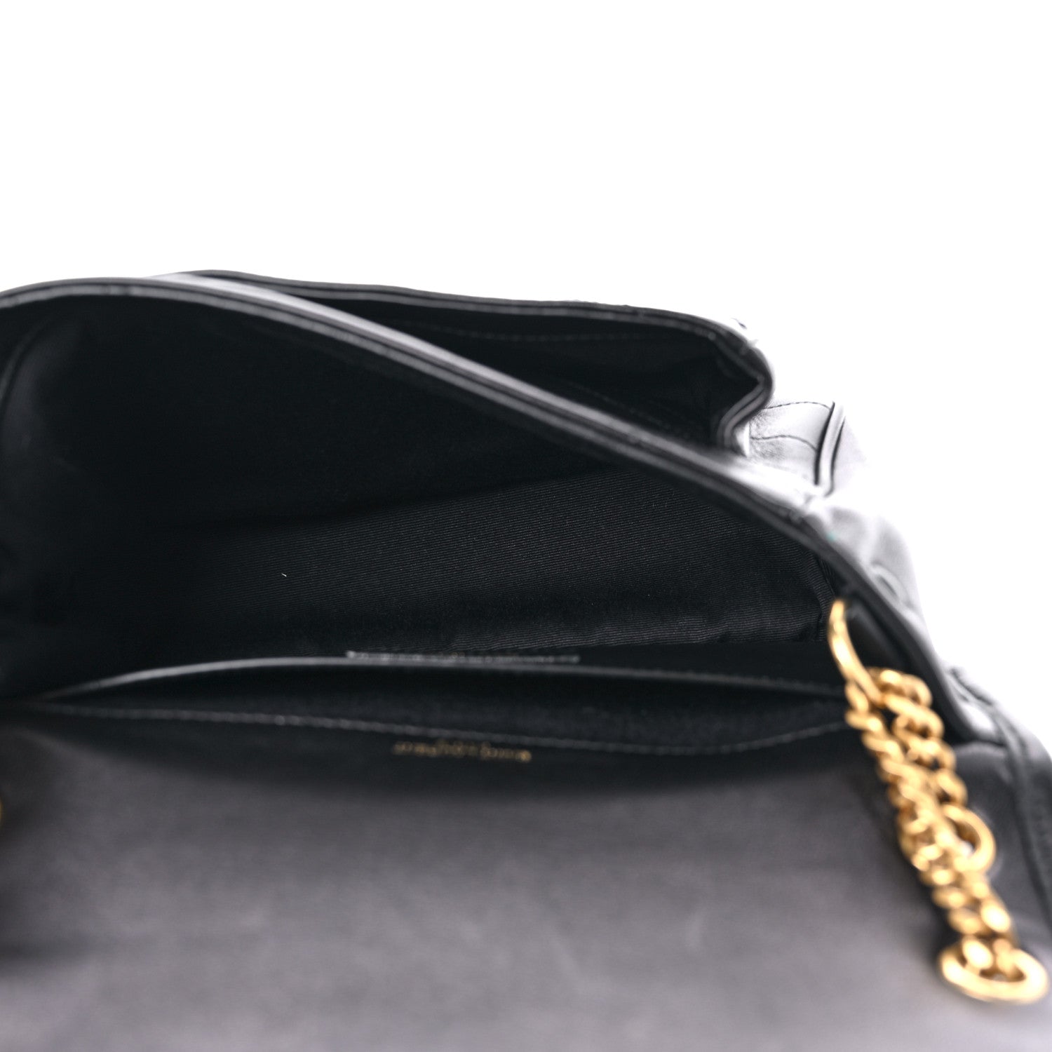 Saint Laurent Lambskin Matelasse Monogram Baby Niki Chain Satchel Black 5 of 12