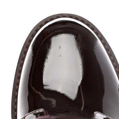Louis Vuitton Patent Territory Ranger Boots 38.5 Bordeaux 13 of 15