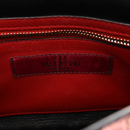 Valentino Garavani Metallic Wrinkled Lambskin Medium Rockstud Spike Shoulder Bag Lipstick 6 of 11