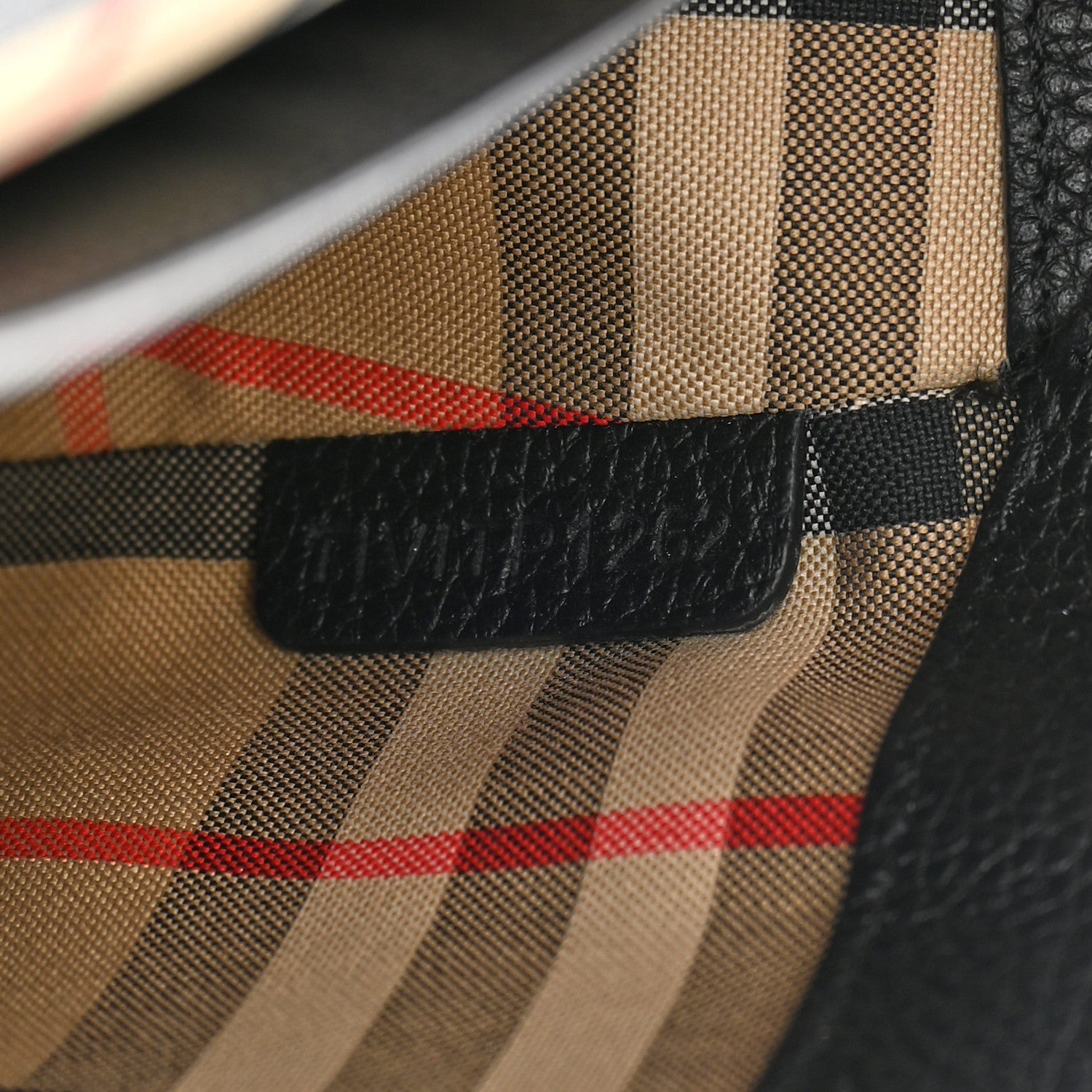 Burberry Grainy Calfskin Vintage Check Note Crossbody Bag Black 7 of 15
