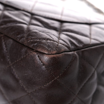 Chanel Washed Lambskin Quilted Jumbo Hybrid Reissue Flap Dark Brown 11 of 27