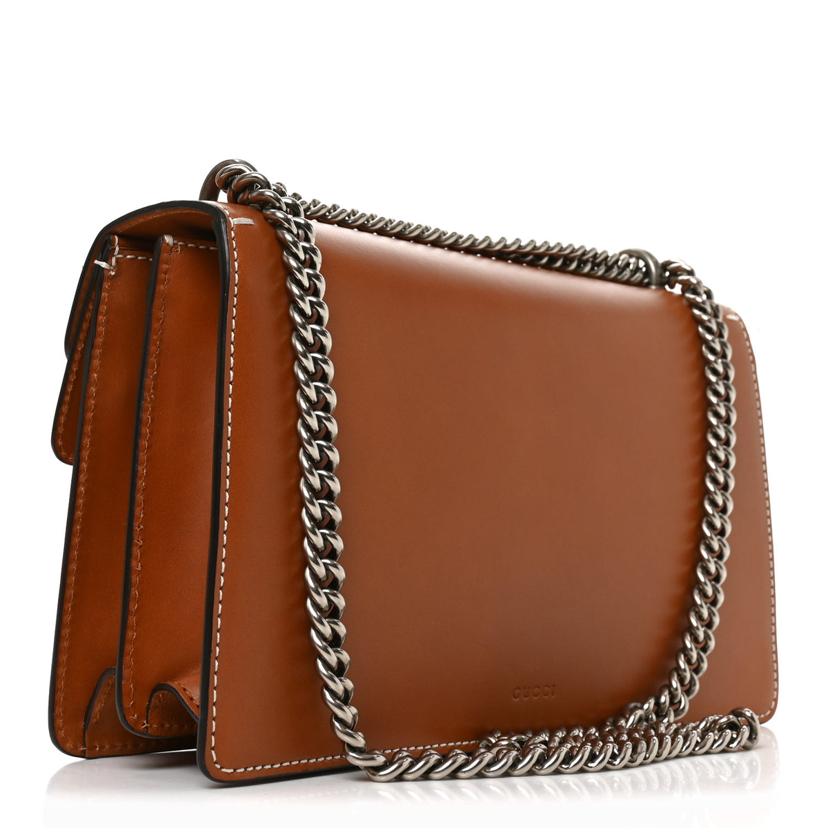 Gucci Calfskin Small Dionysus Shoulder Bag Harness Brown 3 of 11