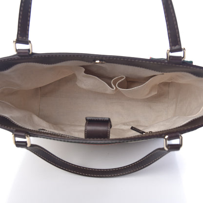 Gucci Monogram Web Medium Mayfair Tote Dark Brown 5 of 14