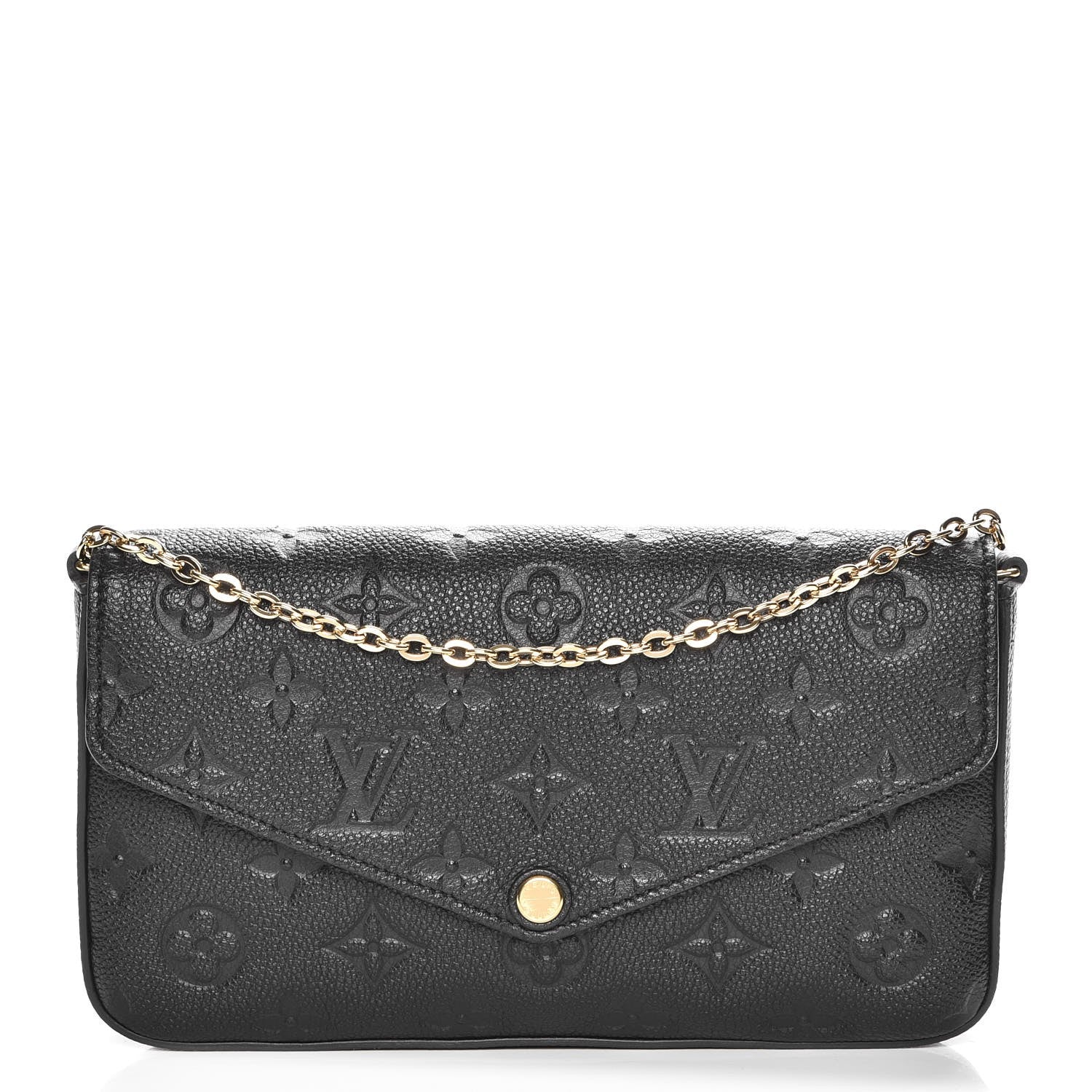 Louis Vuitton Empreinte Pochette Felicie Chain Wallet Black 1 of 9