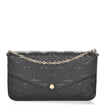 Louis Vuitton Empreinte Pochette Felicie Chain Wallet Black 1 of 9