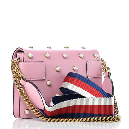 Gucci Nappa Pearl Studded Mini Queen Margaret Broadway Shoulder Bag Sugar Pink 4 of 11