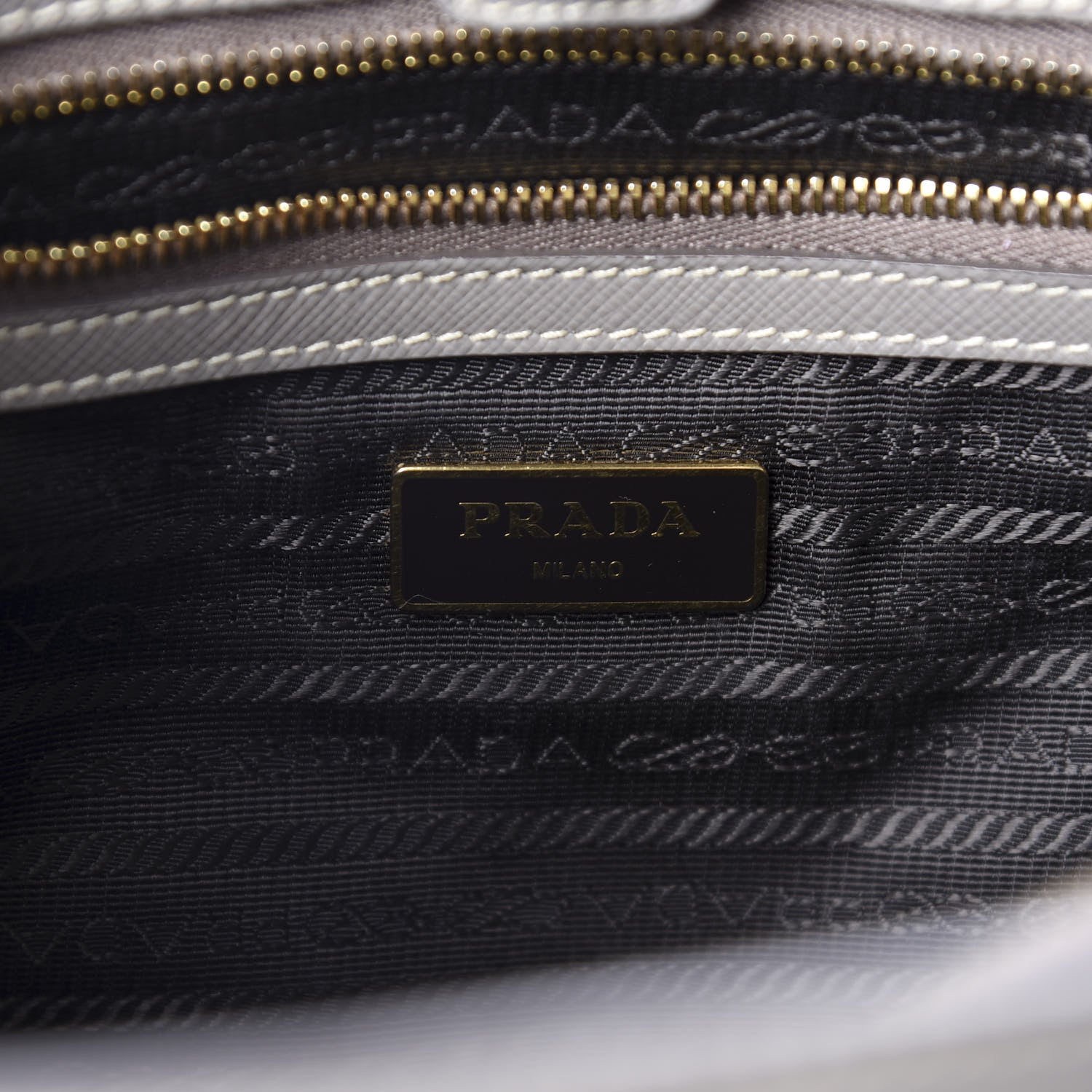 Prada Saffiano Lux Small Tote Argilla 9 of 13