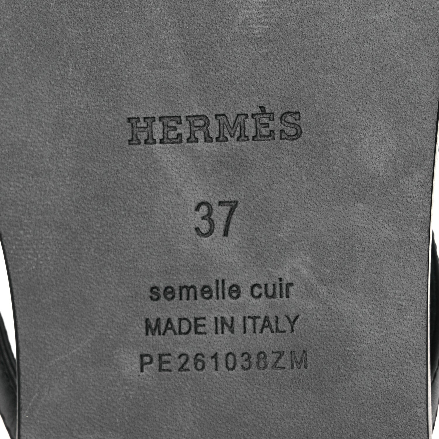Hermes Calfskin Miss Sandals 37 Black 8 of 11