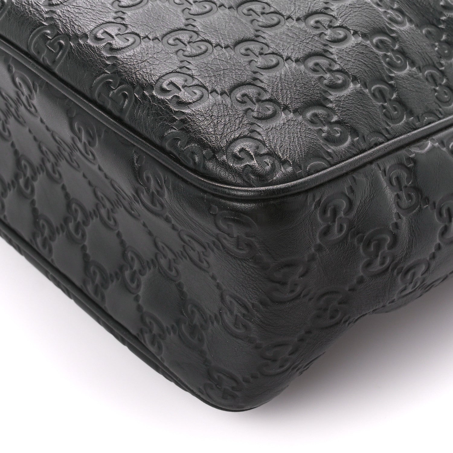 Gucci Guccissima Flat Messenger Bag Black 13 of 13