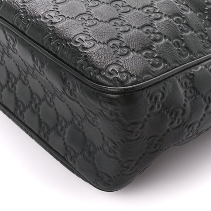 Gucci Guccissima Flat Messenger Bag Black 13 of 13