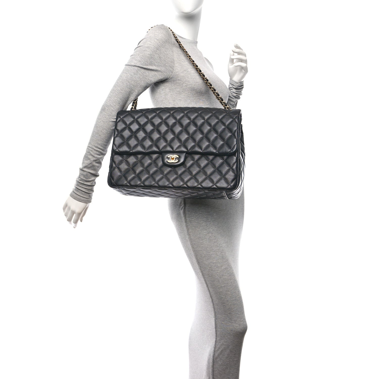 Chanel Caviar Quilted XXL Travel Flap Bag Black 2 of 11