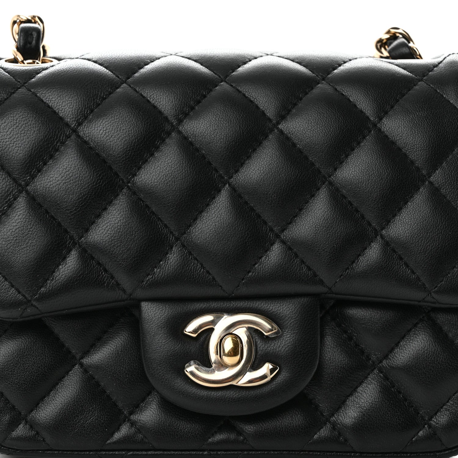 Chanel Lambskin Quilted Mini Square Flap Black 8 of 13