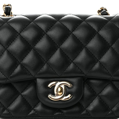 Chanel Lambskin Quilted Mini Square Flap Black 8 of 13