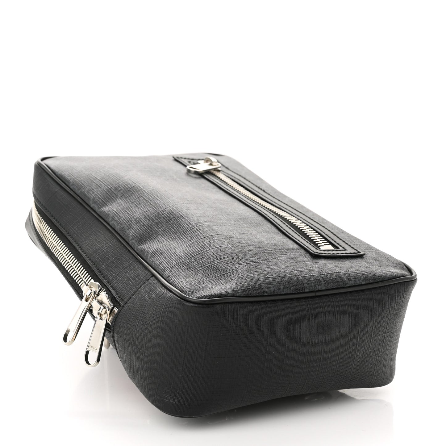 GG Supreme Monogram Web Belt Bag Black Grey