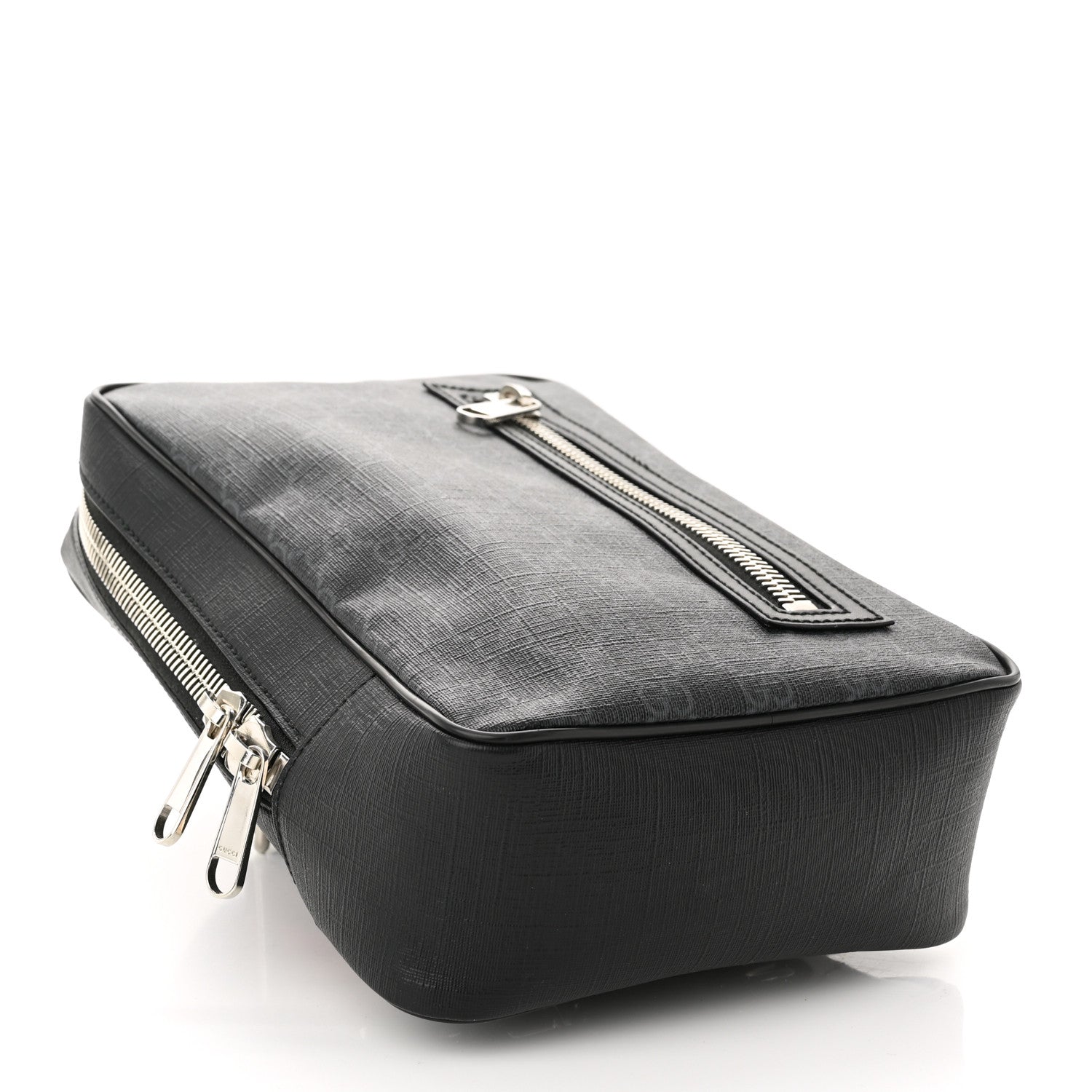 Gucci GG Supreme Monogram Web Belt Bag Black Grey 4 of 11