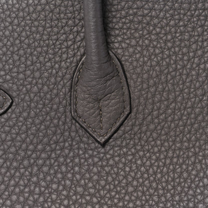 Hermes Togo Birkin 25 Etain 13 of 36