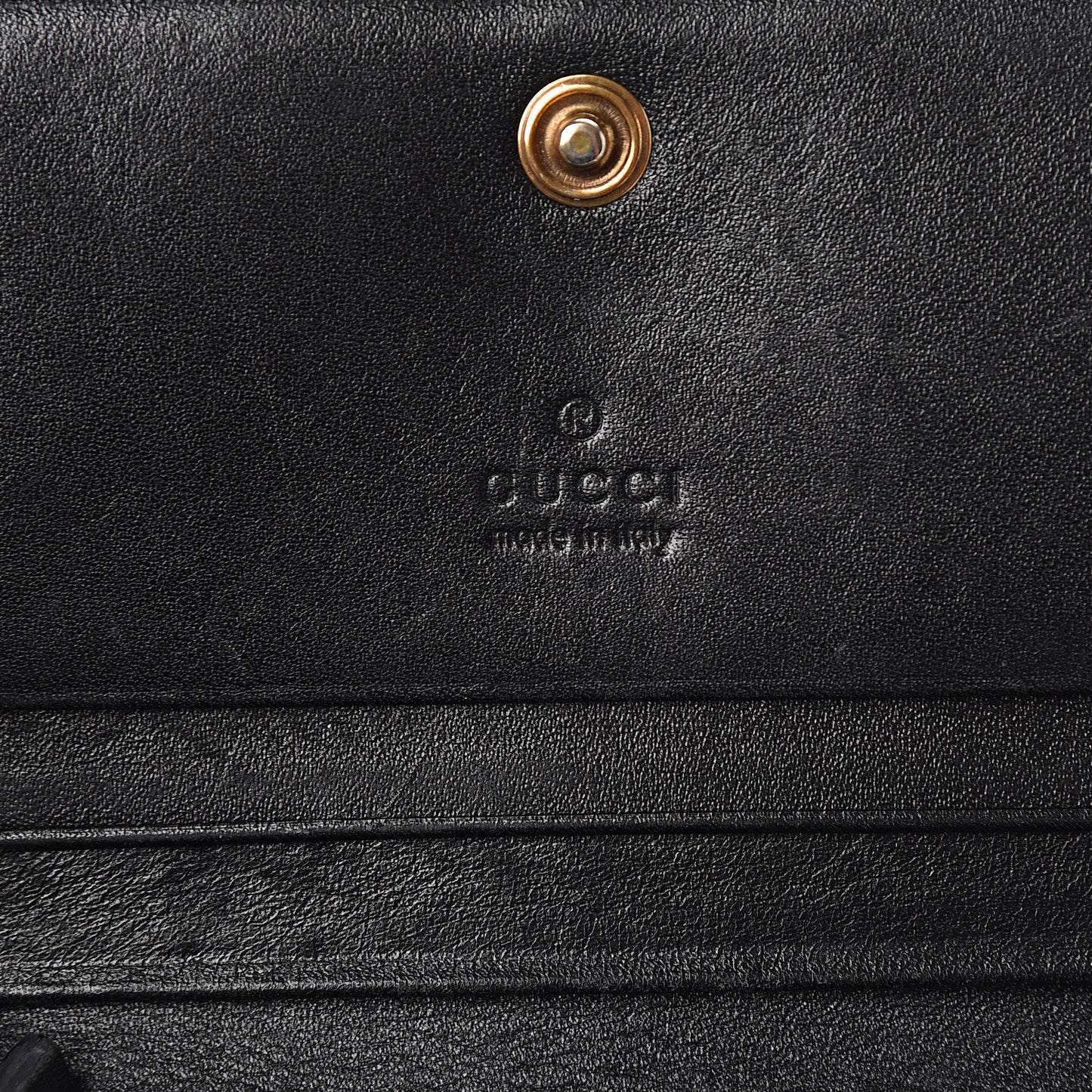 Calfskin Matelasse GG Marmont Card Case Wallet Black