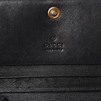 Gucci Calfskin Matelasse GG Marmont Card Case Wallet Black 5 of 6