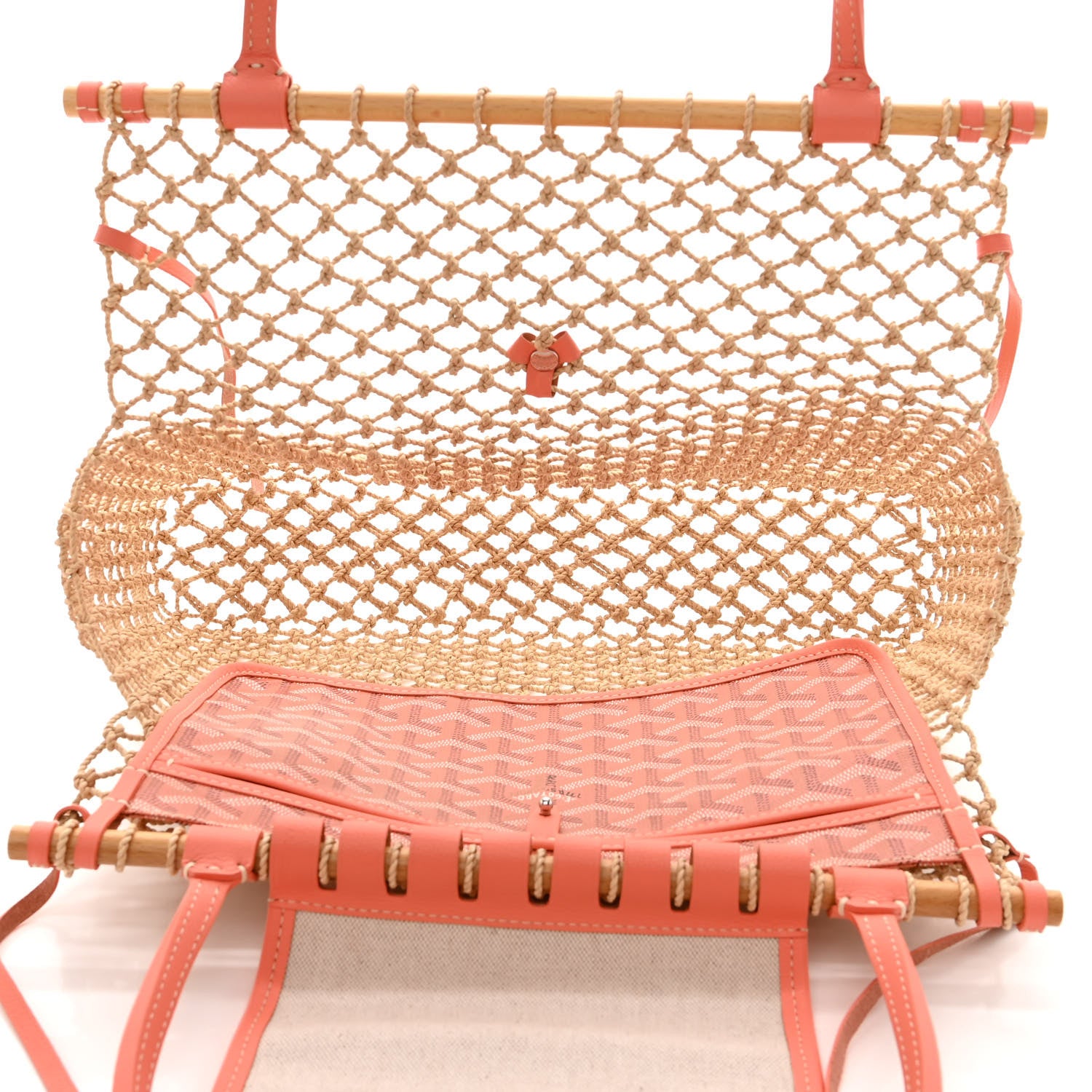 Goyard Goyardine Net Aligre Tote Coral 5 of 10