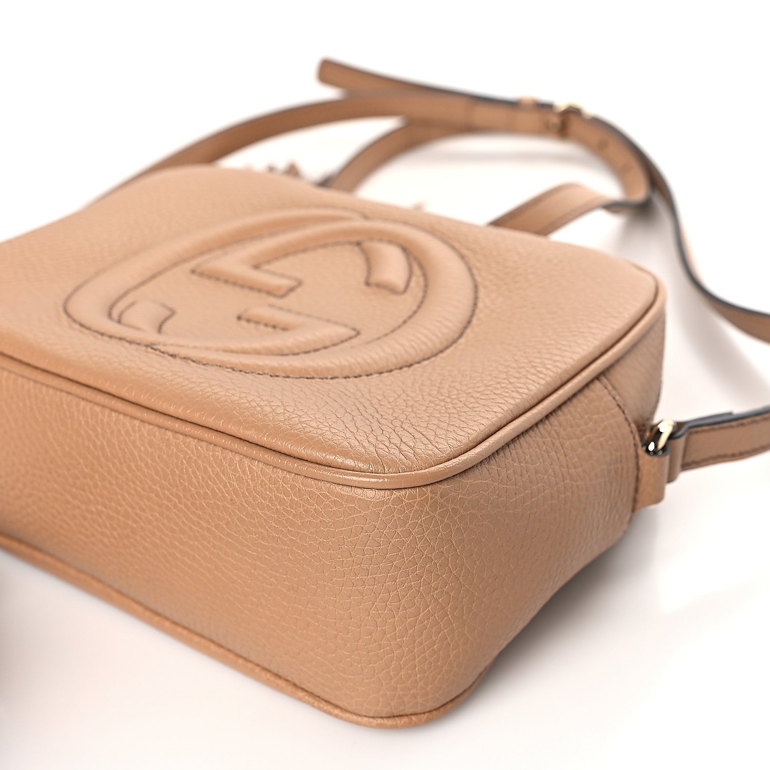 Gucci Pebbled Calfskin Small Soho Disco Bag Camelia 9 of 9